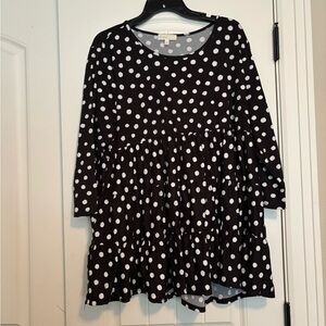 Black and White Polka Dot Top